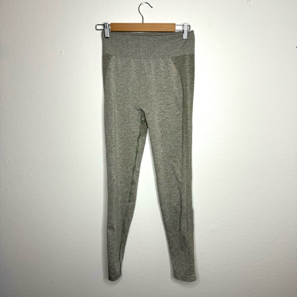 Gymshark Khaki Green‎ & Pink Flex High Waisted Leggings